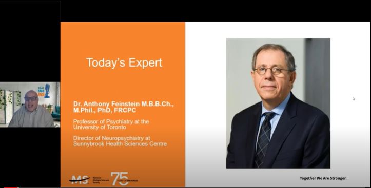 A slide reading “Today’s Expert” and a picture of a man in a suit.